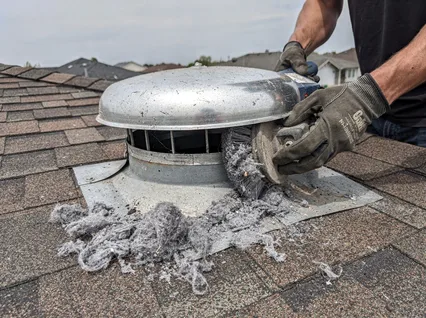 Cleaning Dryer Vent On Roof in Indian Trail