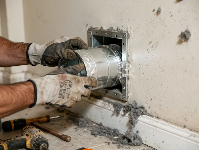 Professional dryer vent repair and installation by Indian Trail Dryer Vent Cleaning in Indian Trail